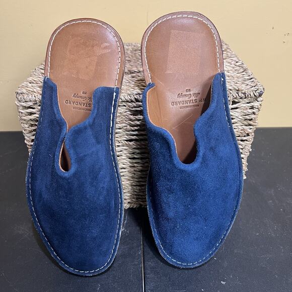 WP STANDARD Mr. Grumpy Nubuck blue Leather Slides Mule Size MS fits Men Size 7-8 main image 6